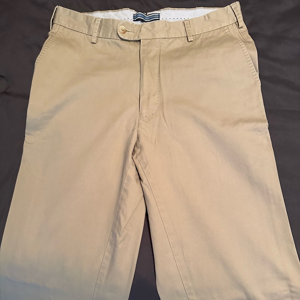 Peter Millar Flat Front Chino Pant Slack 32x34 Finest Golf Attire
